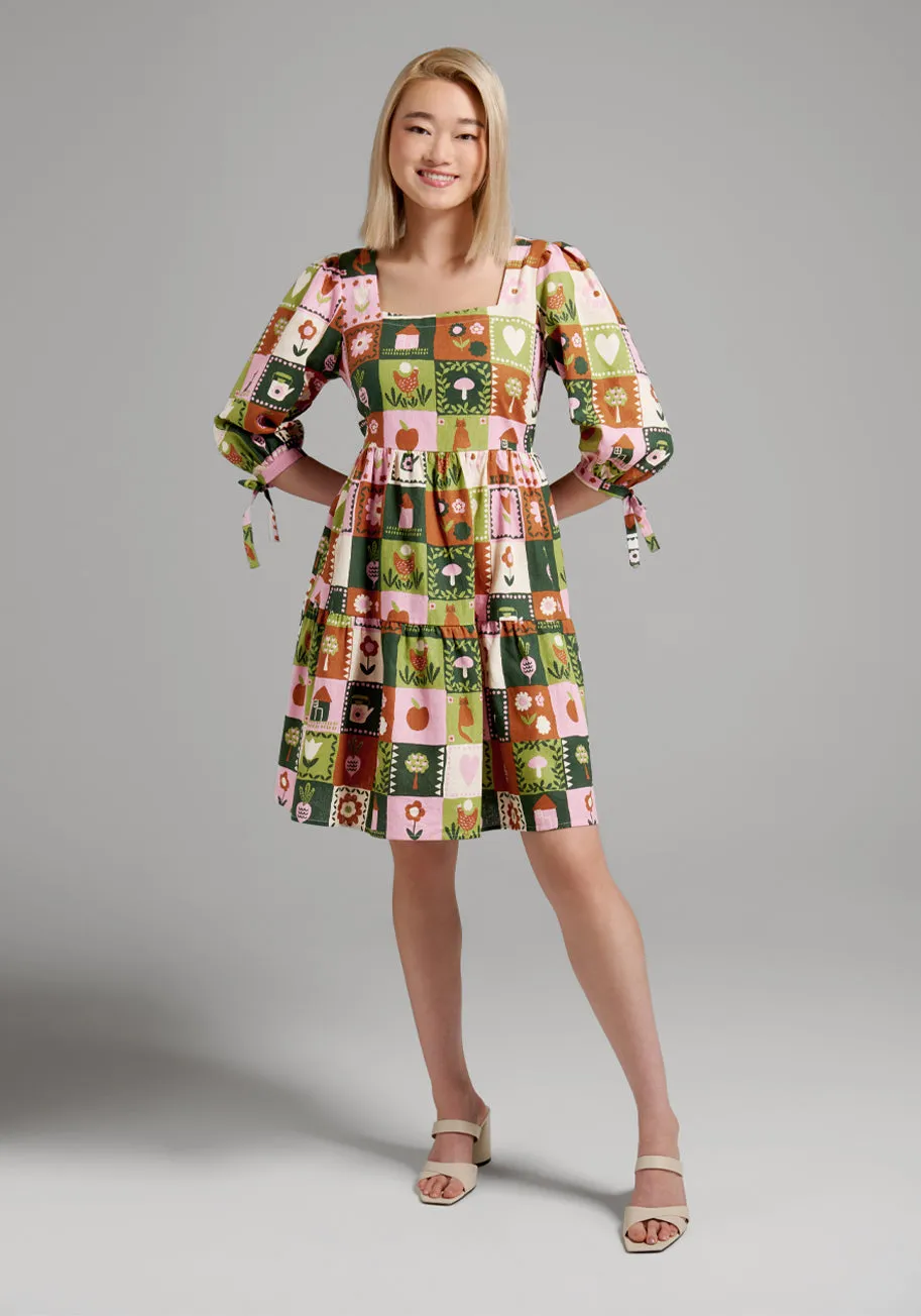 Playful Prairie Patchwork Dress