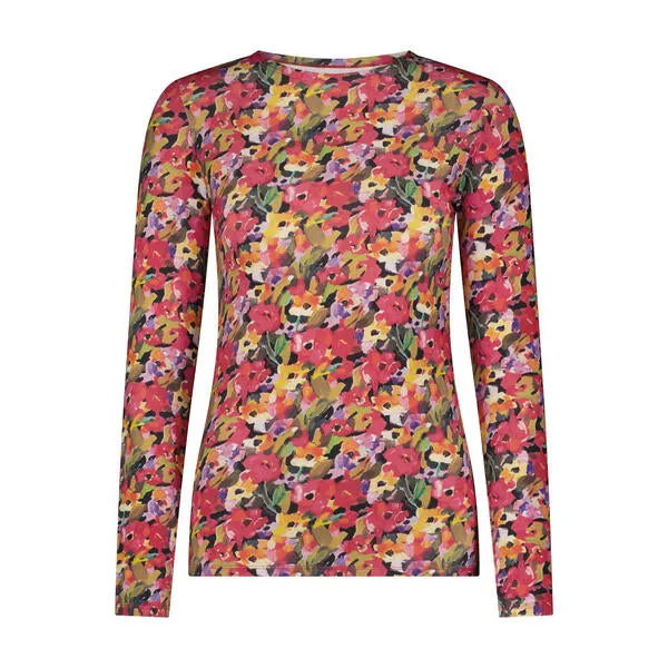 Printed Long Sleeve Tee- Oil Painted Florals