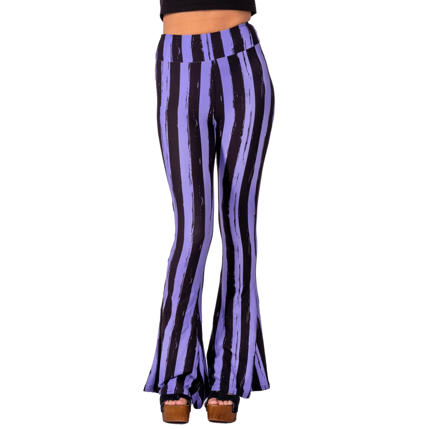 Purple Black Striped Hellz Bellz Flares