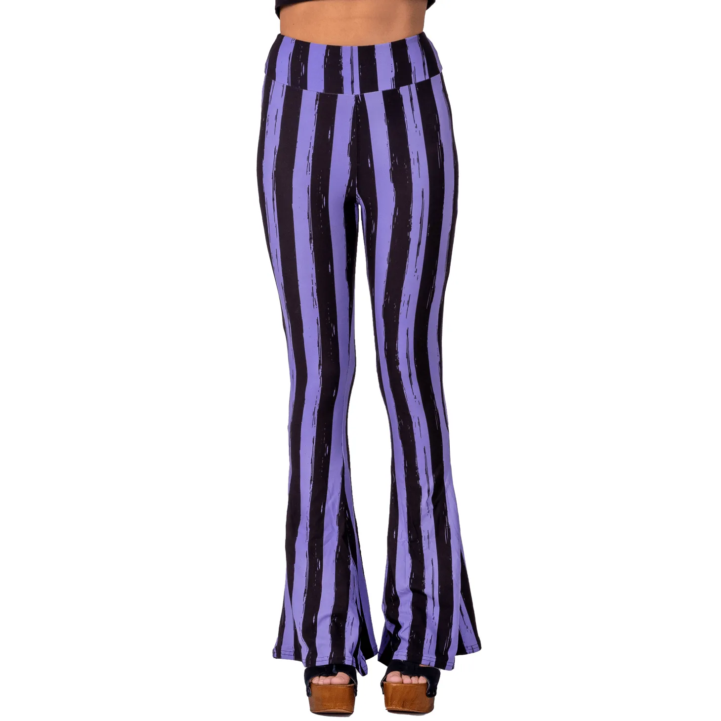 Purple Black Striped Hellz Bellz Flares