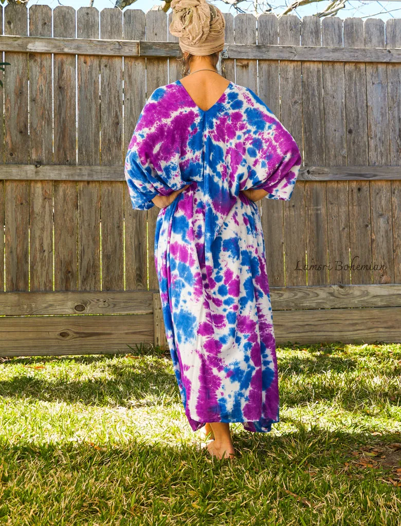 Purple Iced Tie Dye Kaftan