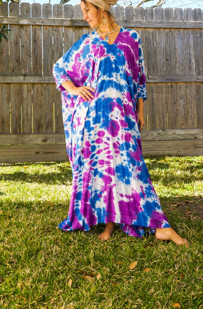 Purple Iced Tie Dye Kaftan