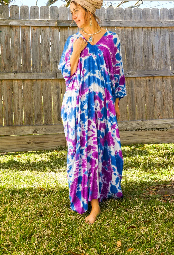 Purple Iced Tie Dye Kaftan