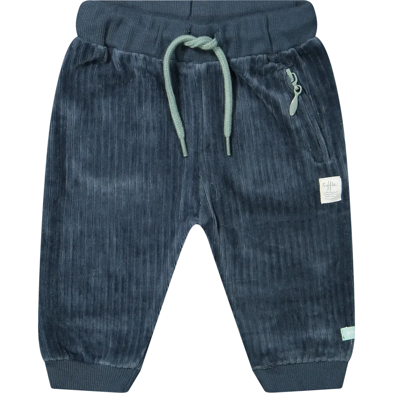 Riffle Babies Paris Pant in Blue Corduroy Rib