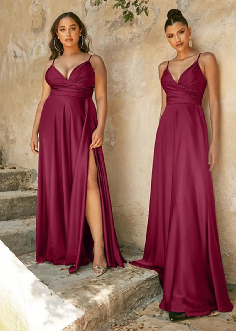 Roxy Satin Sweetheart Flow Maxi Dress Mahogany