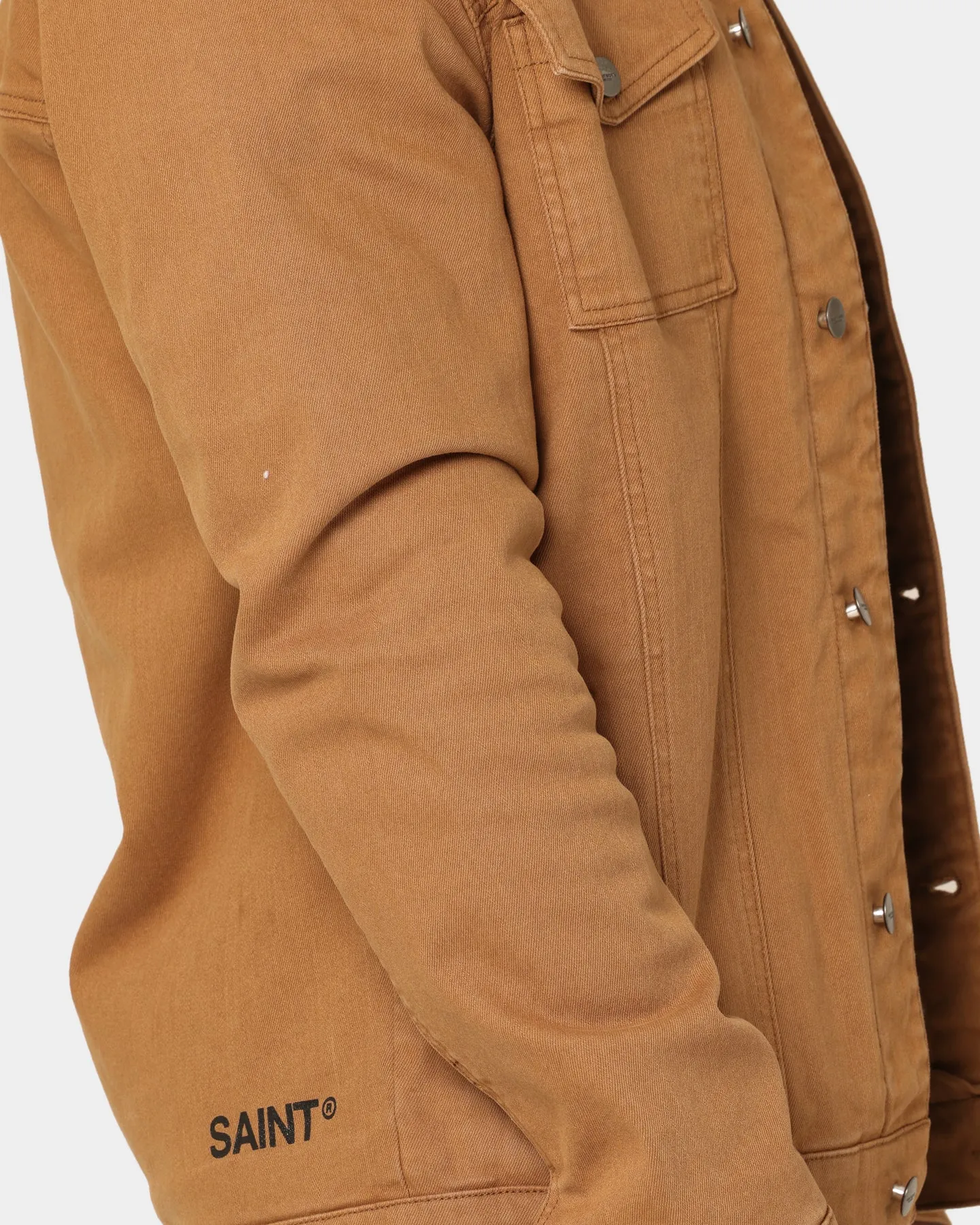 Saint Morta Sherpa Denim Jacket Tan/Cream