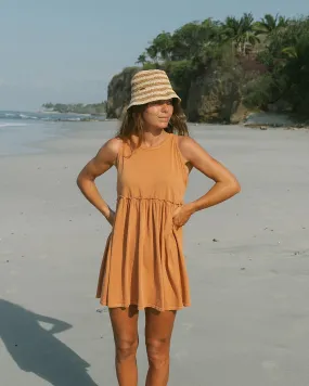 Seaside Tank Mini Dress - Toffee