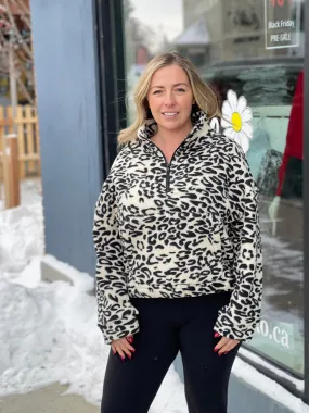 Sherpa Fleece Leopard Jacket