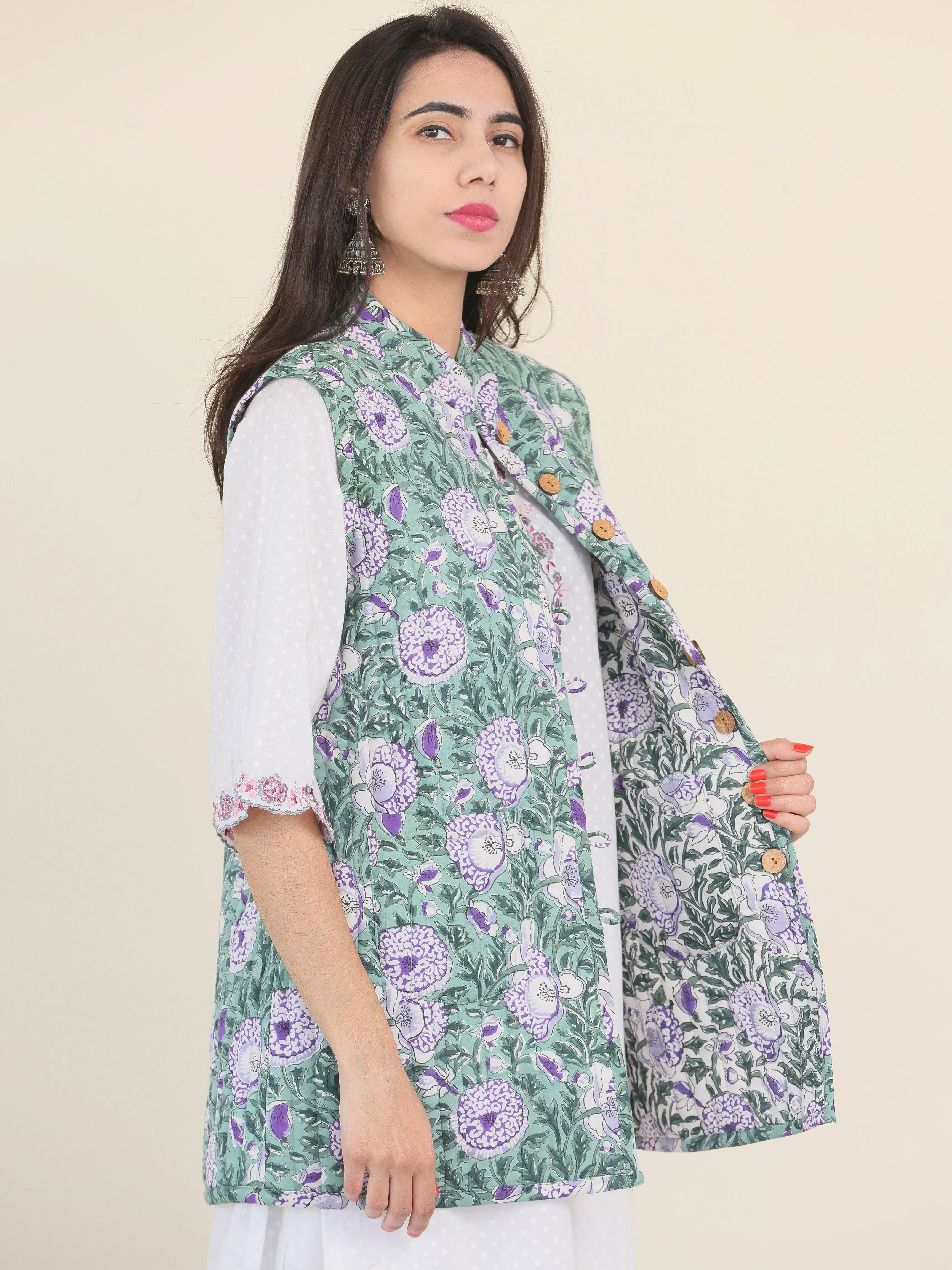 Shishir Nayan Quilted Reversible Sleeveless Jacket