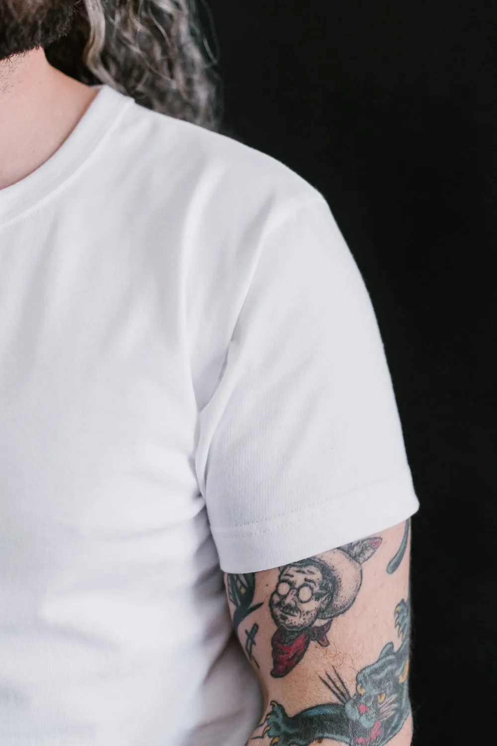 Short Sleeve Henley - White