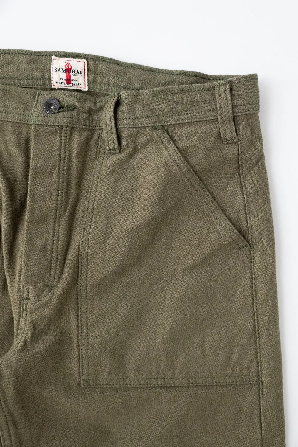 SJ52BP - 15oz Back Satin Heavy Baker Pant - Olive