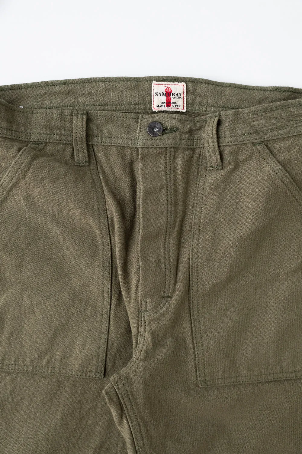 SJ52BP - 15oz Back Satin Heavy Baker Pant - Olive