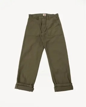 SJ52BP - 15oz Back Satin Heavy Baker Pant - Olive