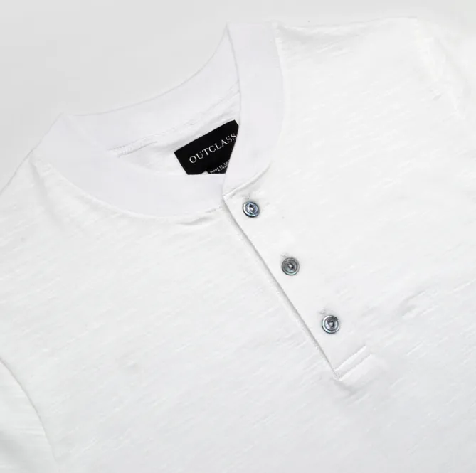 Slub S/S Henley (White)