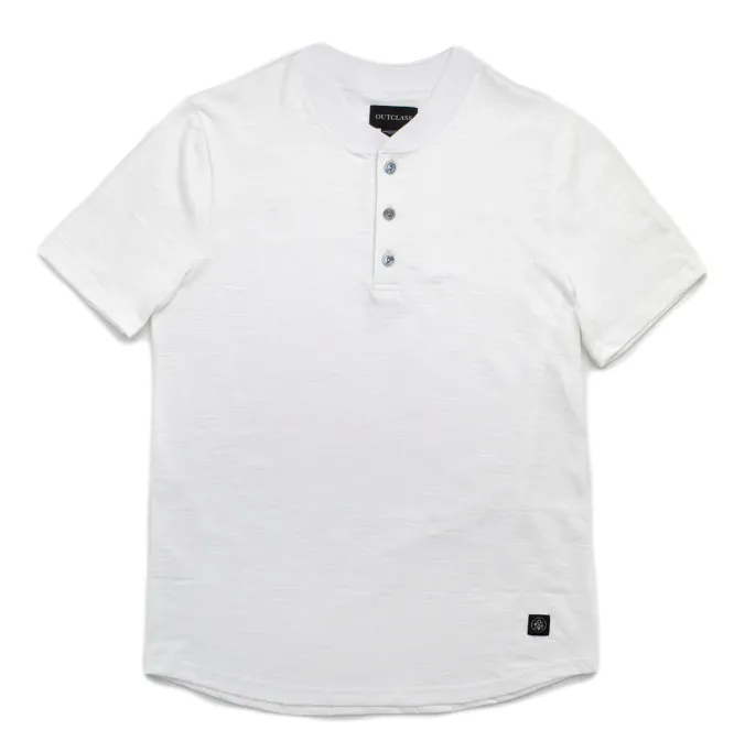 Slub S/S Henley (White)