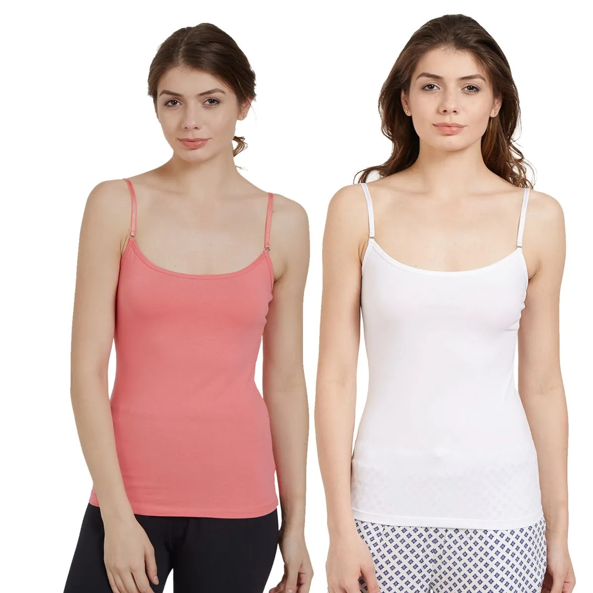 Solid Cotton spandex Camisole (PACK OF 2) SC-7