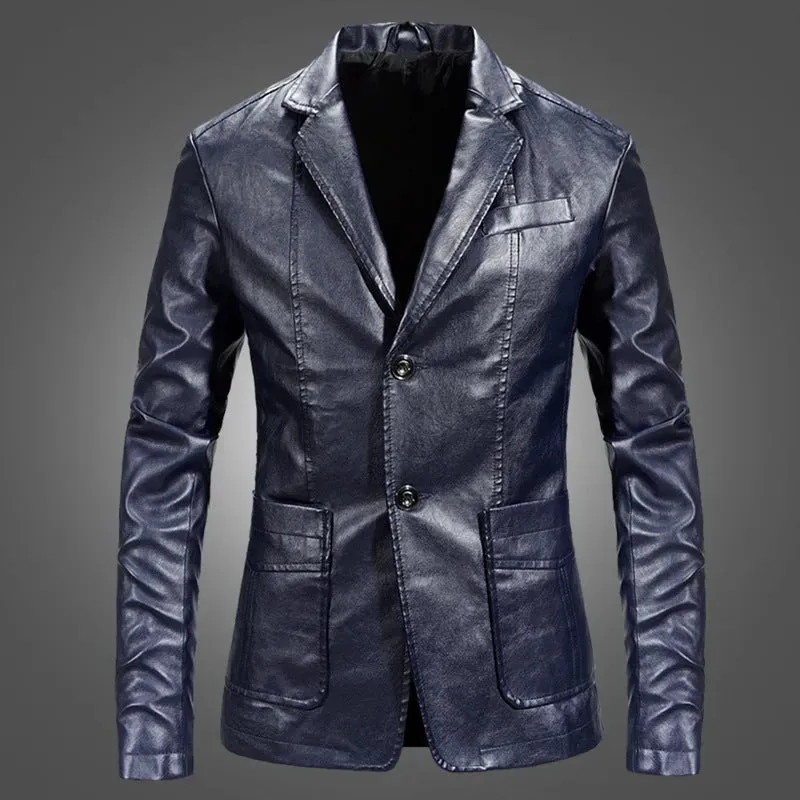 Spring Leather Jacket Slim Handsome Spring