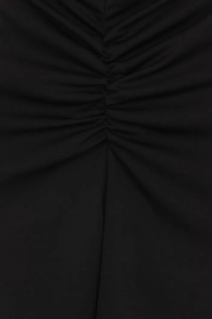 Stella Black Slinky Backless Midi Dress