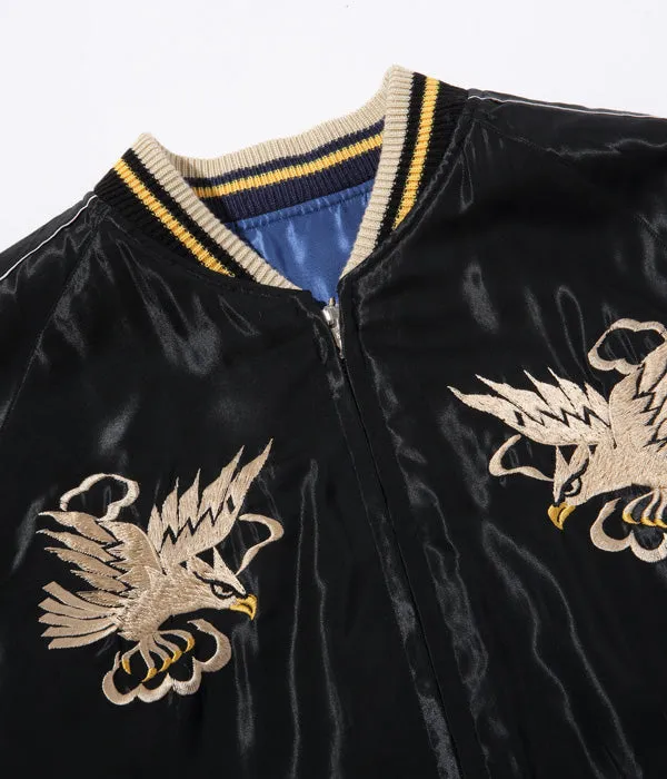 SUGARCANE TAILOR TOYO Early 1950s Style Acetate Souvenir Jacket “EAGLE” × “DRAGON & TIGER”