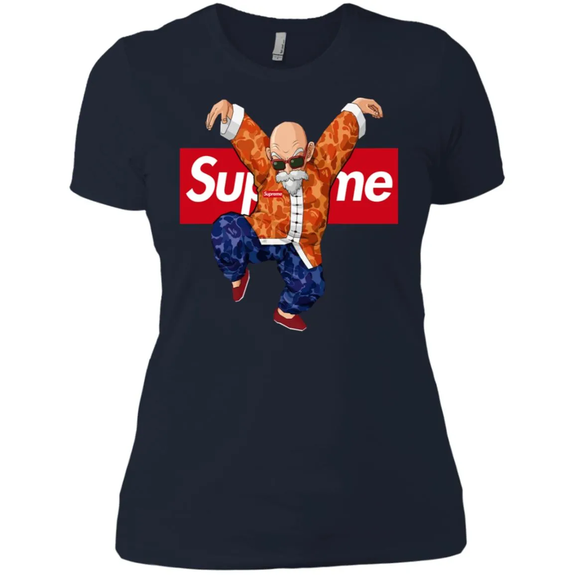 Supreme Kame Turtle Dragon Ball T-shirt Women Cotton T-Shirt