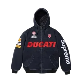 Supreme x Ducati Hooded Racing Jacket 'Black'