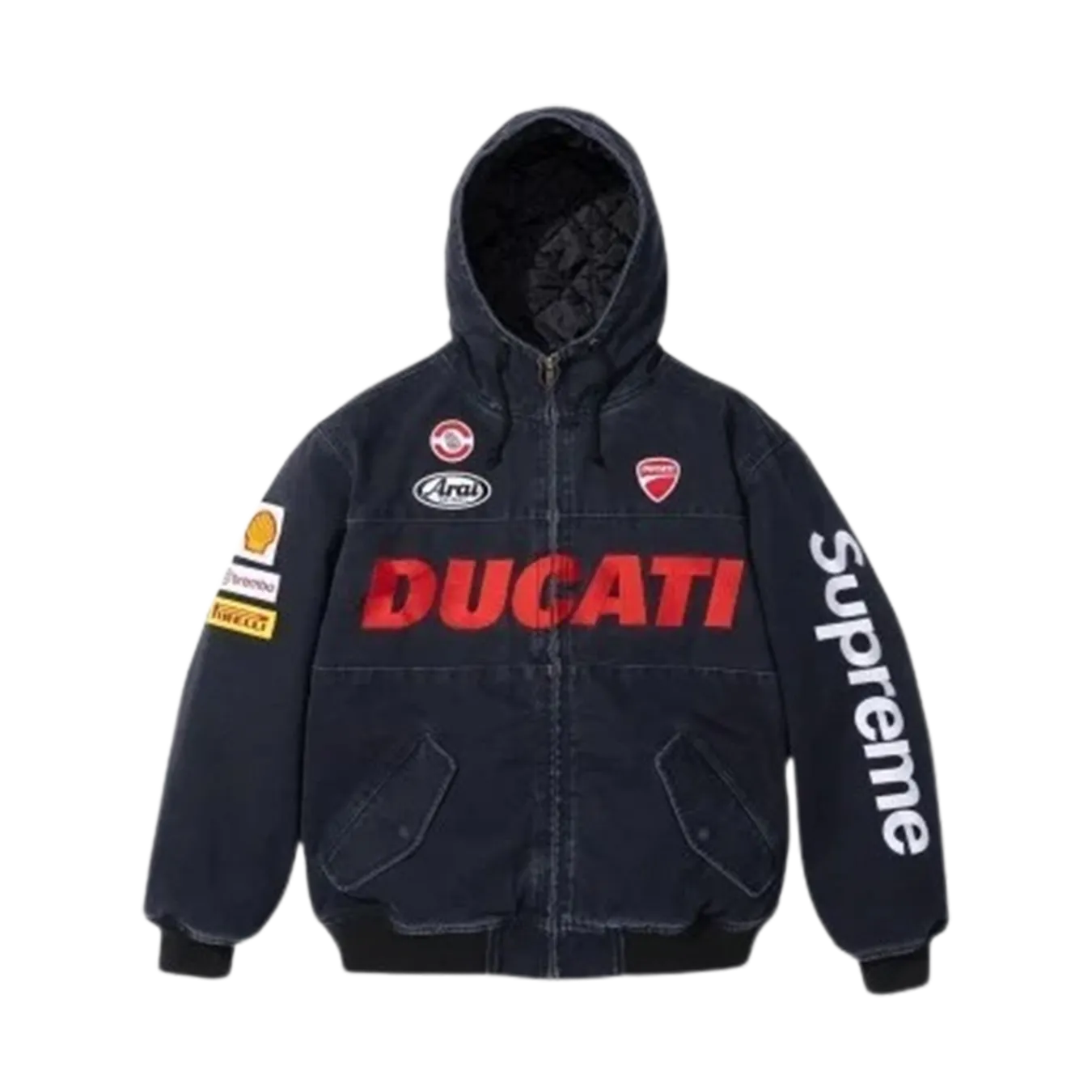 Supreme x Ducati Hooded Racing Jacket 'Black'