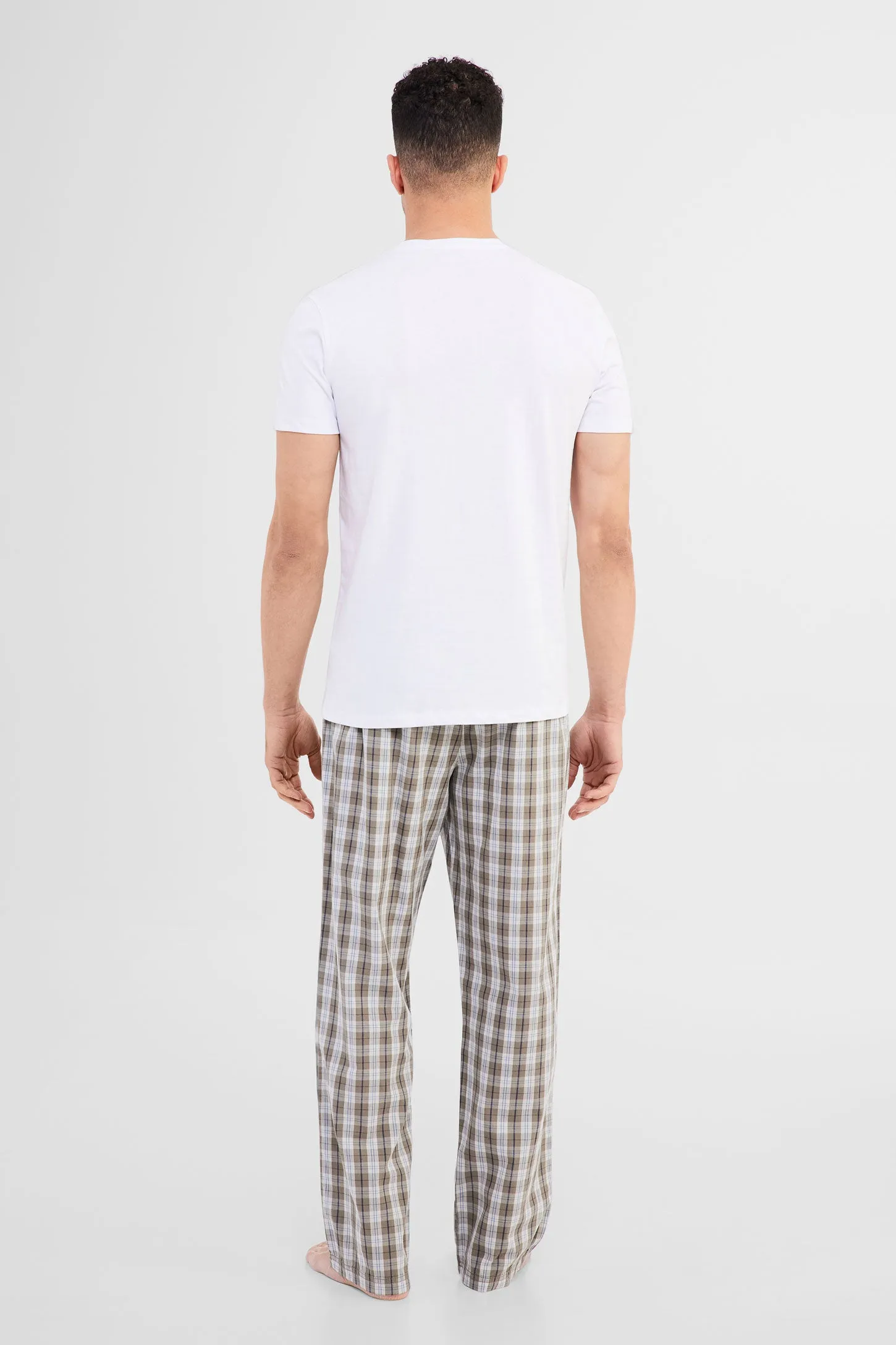 T-shirt Henley pyjama en coton - Homme