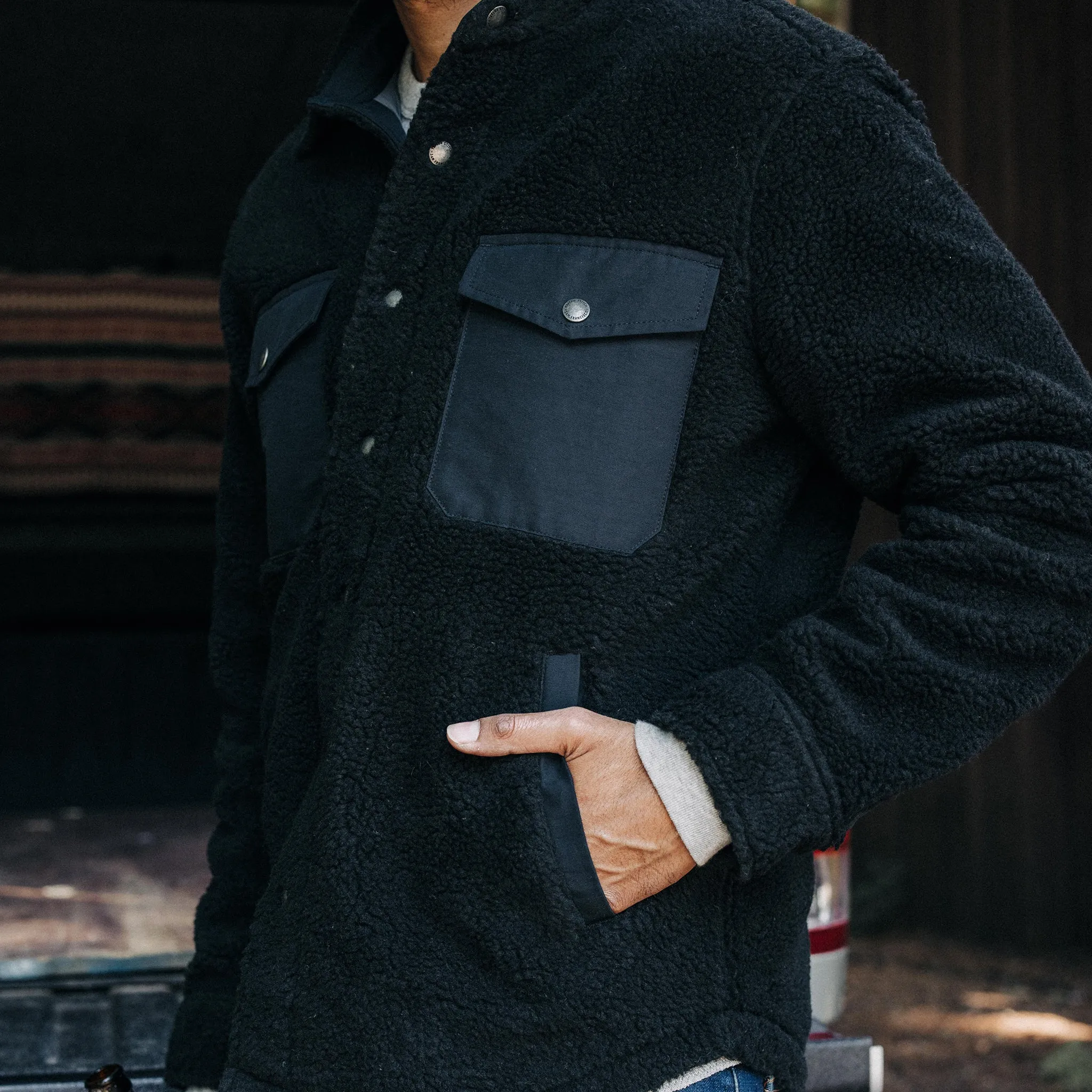 The Timberline Jacket in Onyx Sherpa