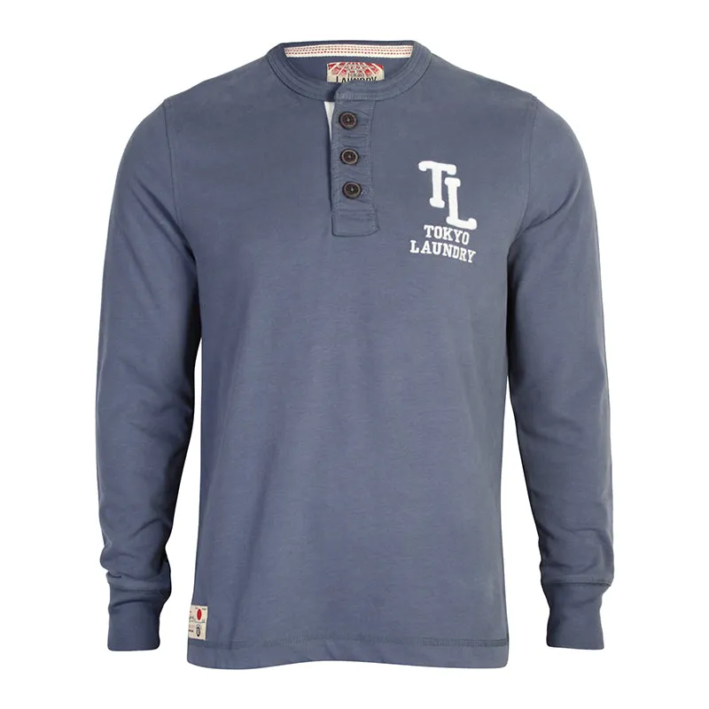 Tokyo Laundry Dawson Creek Henley T-Shirt in Blue