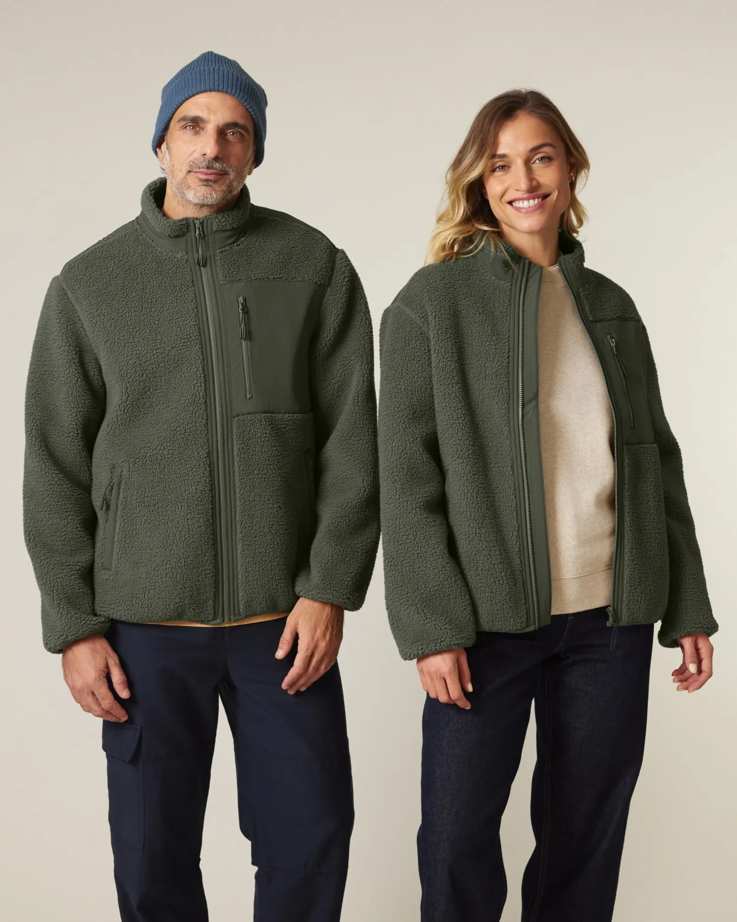 Unisex Recycled Sherpa Jacket - 450 GSM | Brooker STJU248