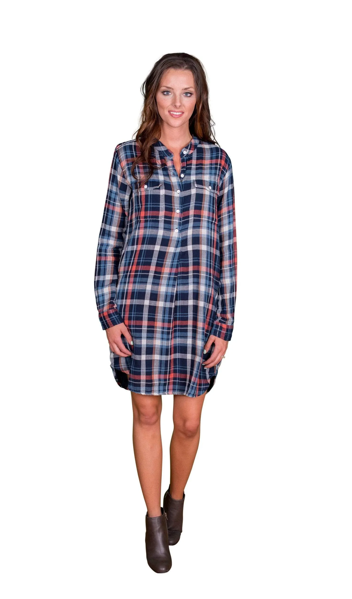 Velvet by Graham & Spencer Gabrielle Plaid Shirt Dress