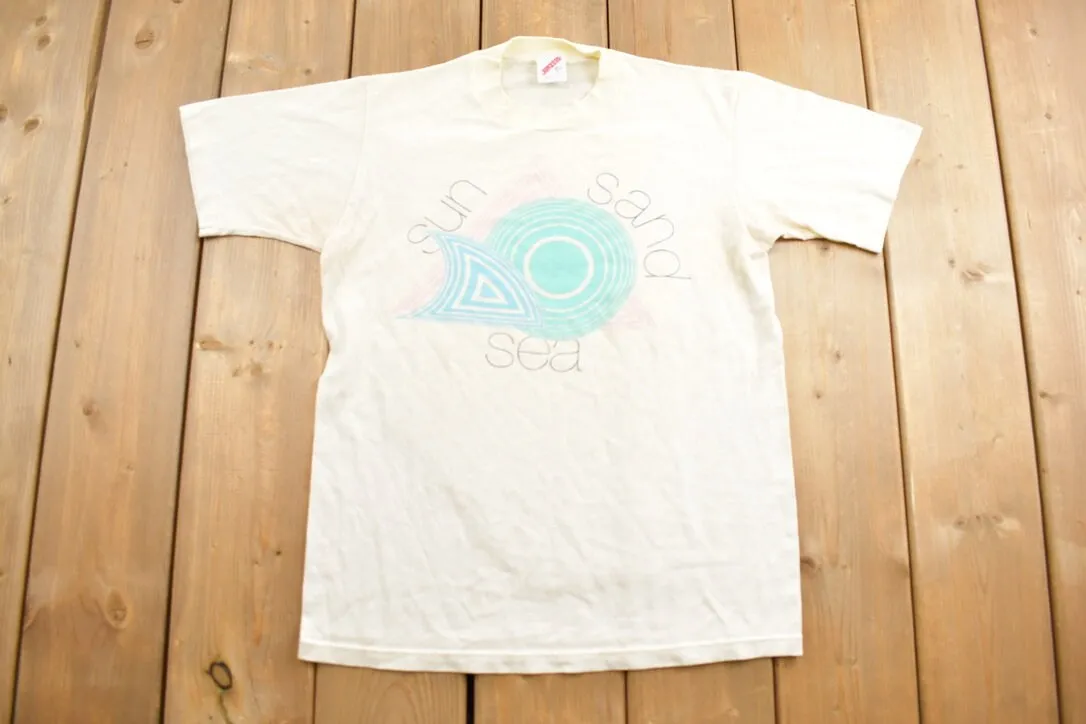 Vintage 1990s 'Sun, Sand, Sea' Souvenir T Shirt