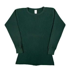 Vintage Forest Green Waffle Knit Thermal- SELECT SHIRT