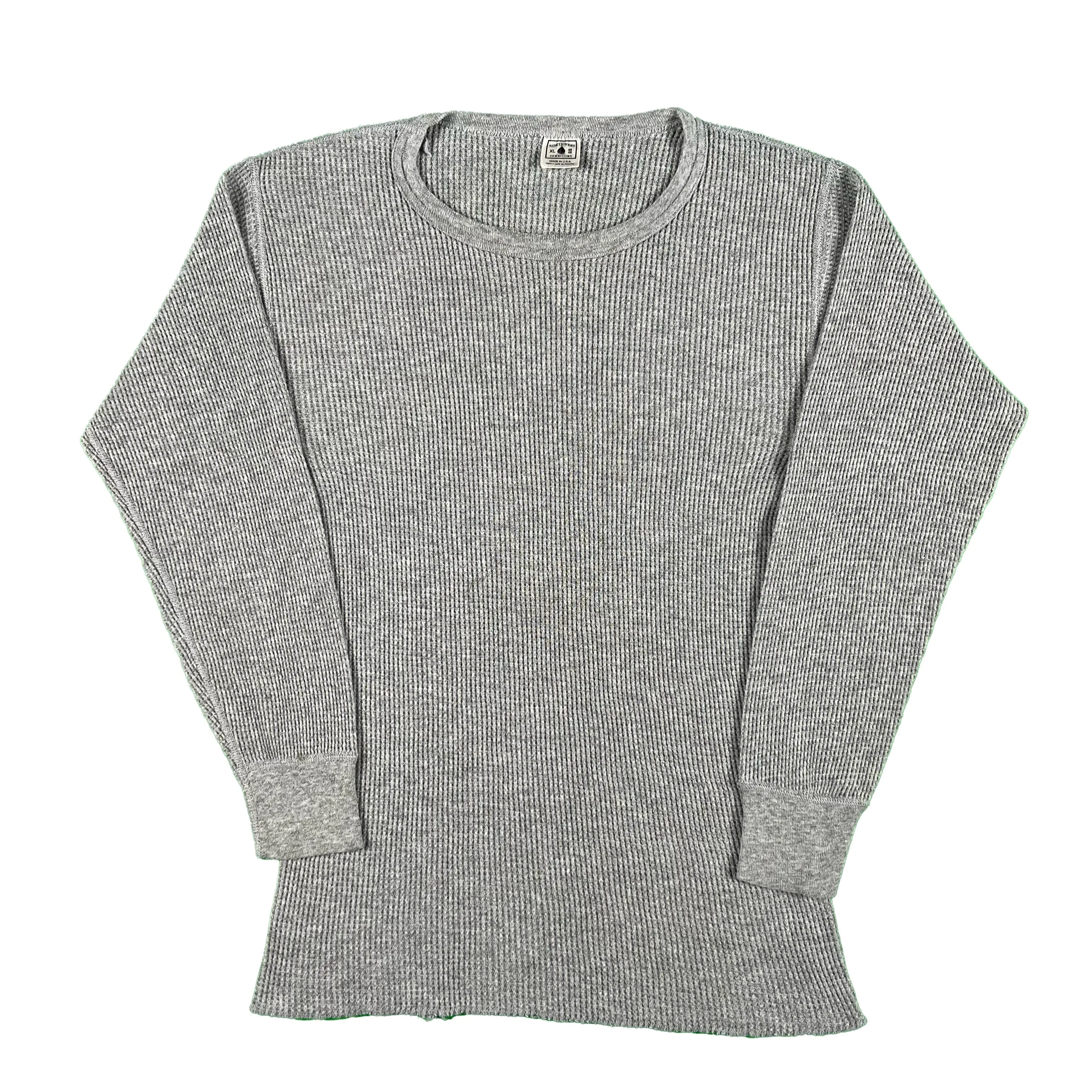 Vintage Grey Waffle Knit Thermal- SELECT SHIRT