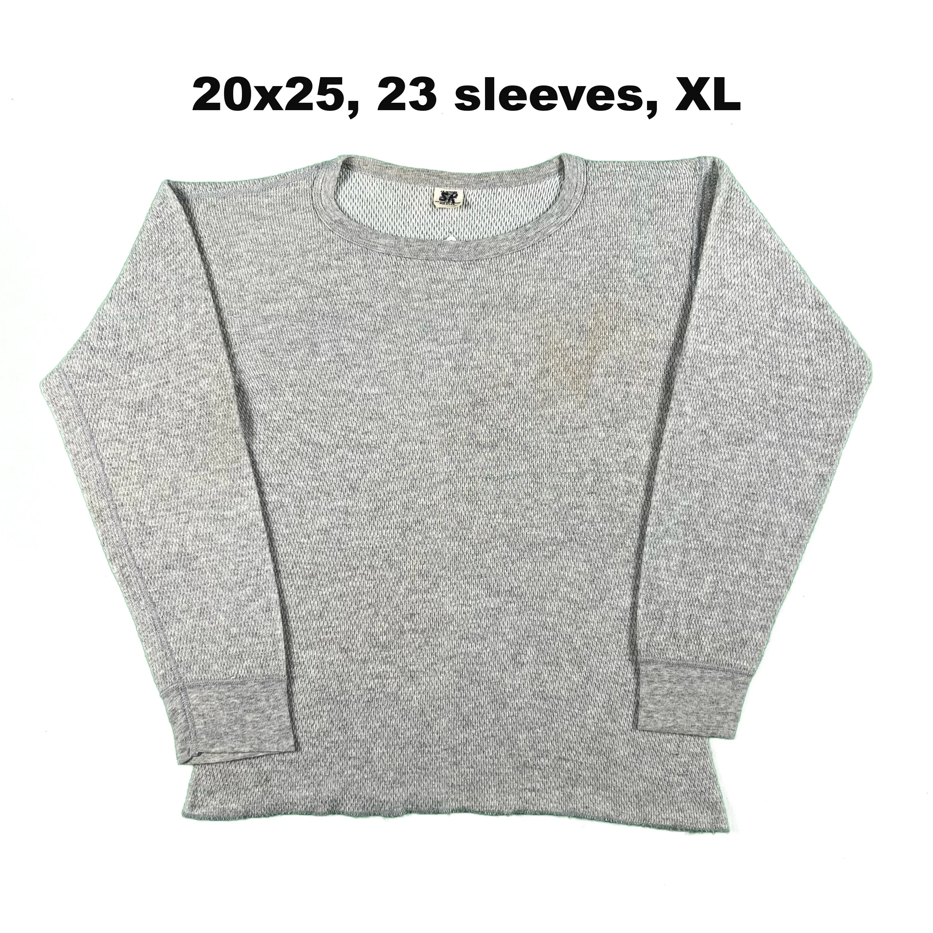 Vintage Grey Waffle Knit Thermal- SELECT SHIRT