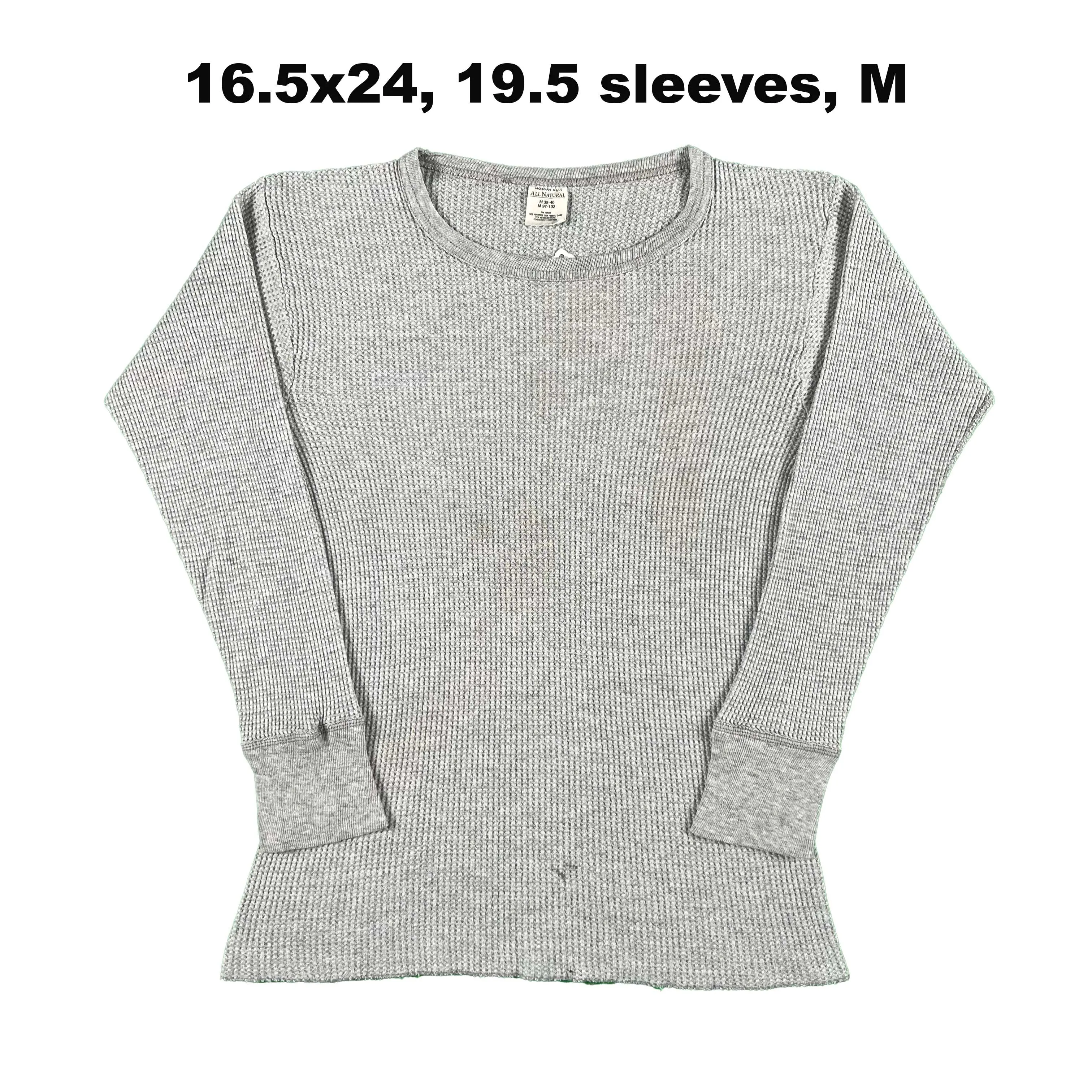 Vintage Grey Waffle Knit Thermal- SELECT SHIRT