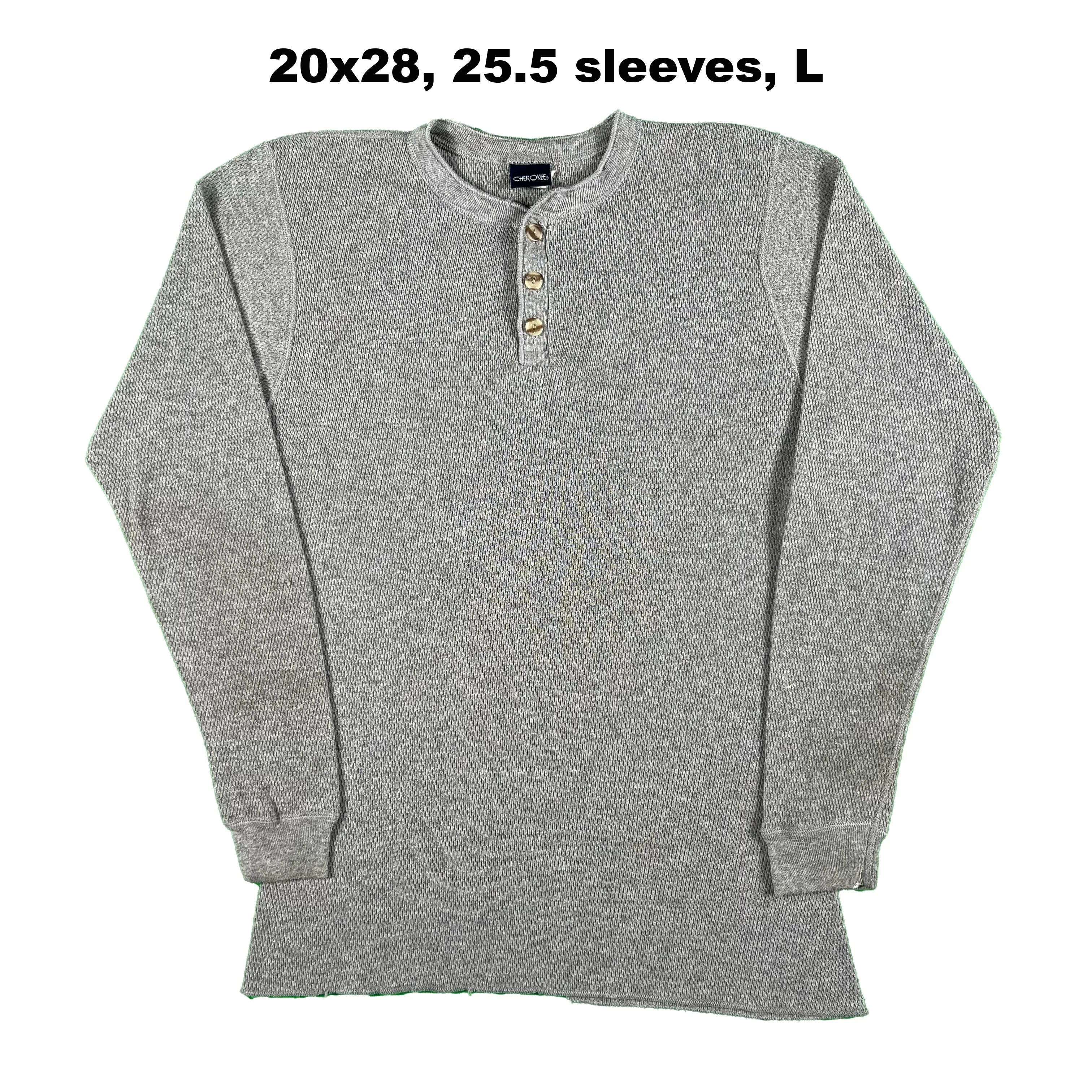 Vintage Grey Waffle Knit Thermal- SELECT SHIRT