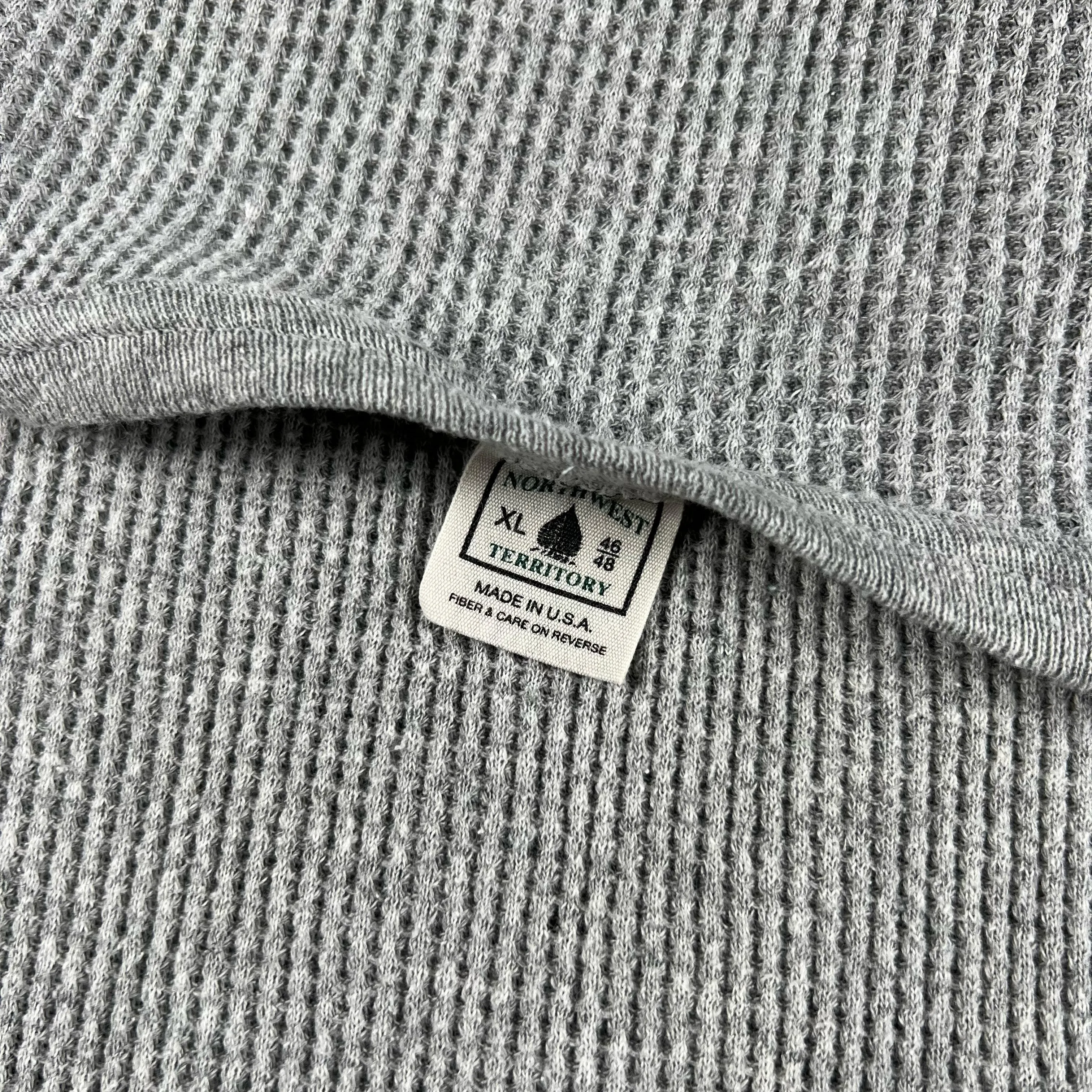 Vintage Grey Waffle Knit Thermal- SELECT SHIRT