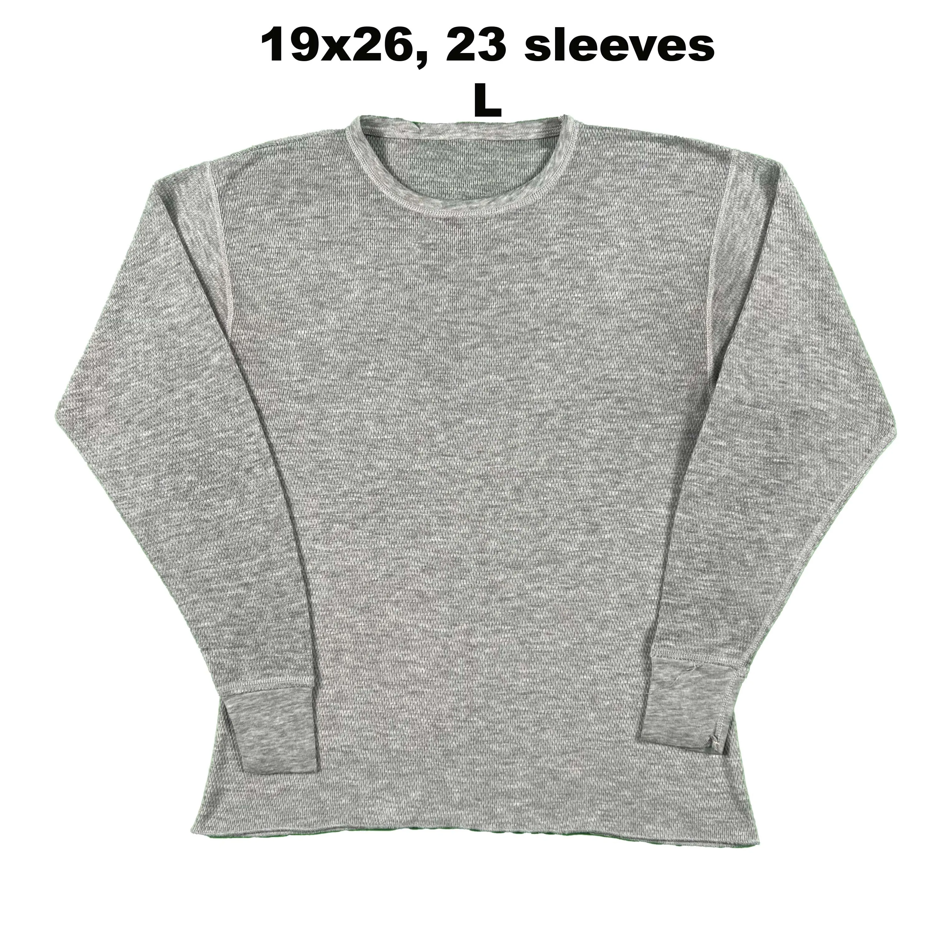 Vintage Grey Waffle Knit Thermal- SELECT SHIRT