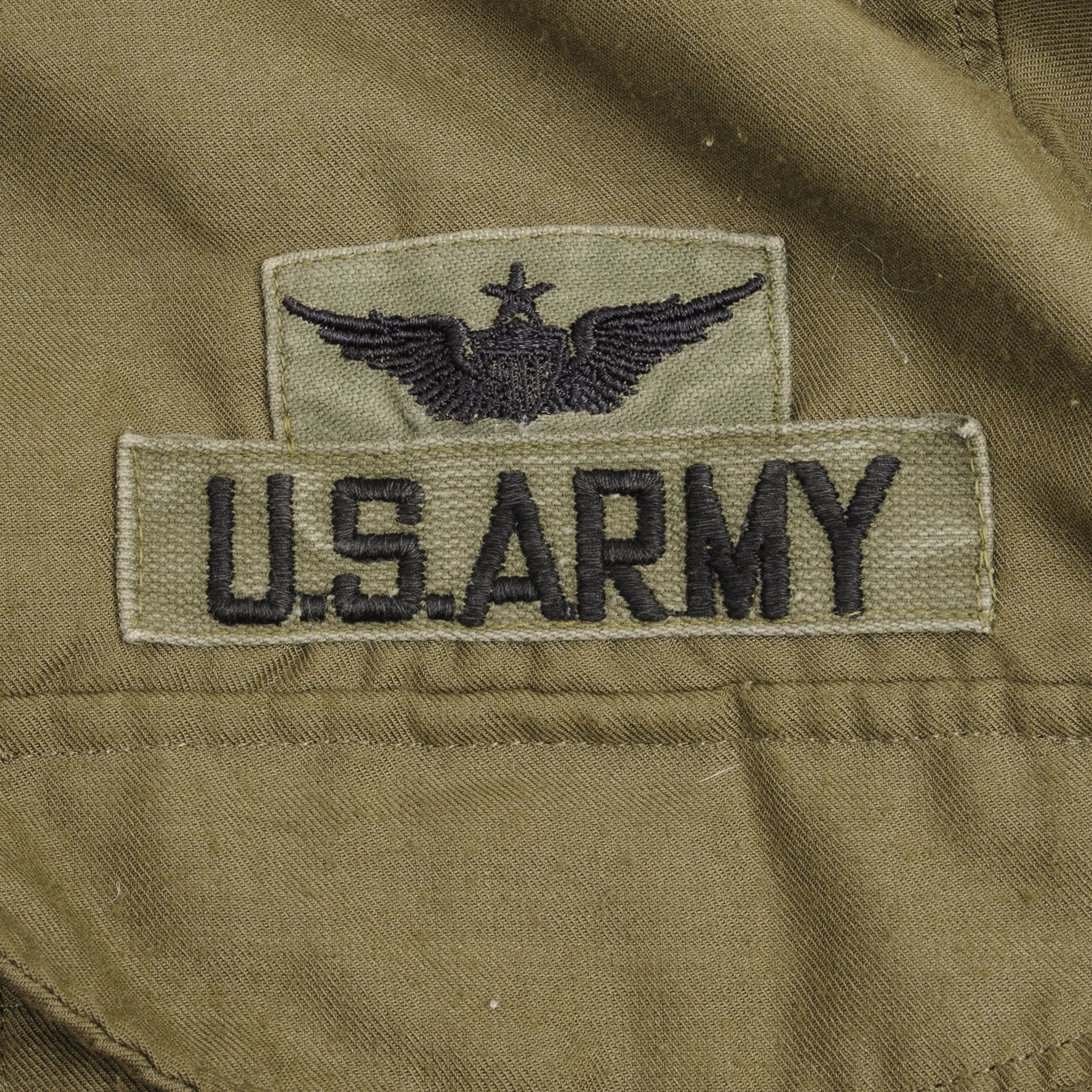 VINTAGE US ARMY FLIGHT SHIRT NOMEX PATCH SIZE LARGE REGULAR 1970s