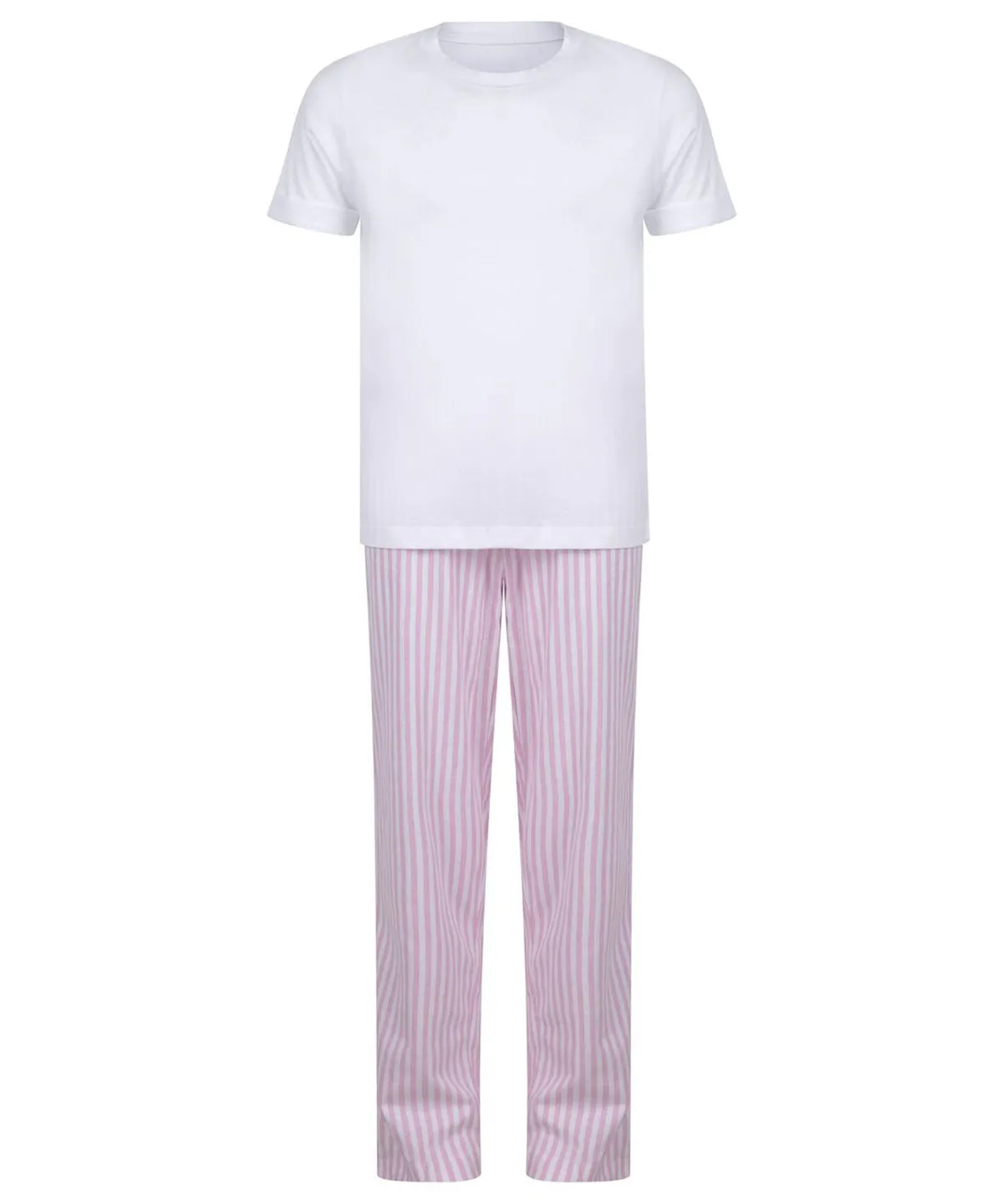 White/Pink/White Stripe - Kids long pyjamas