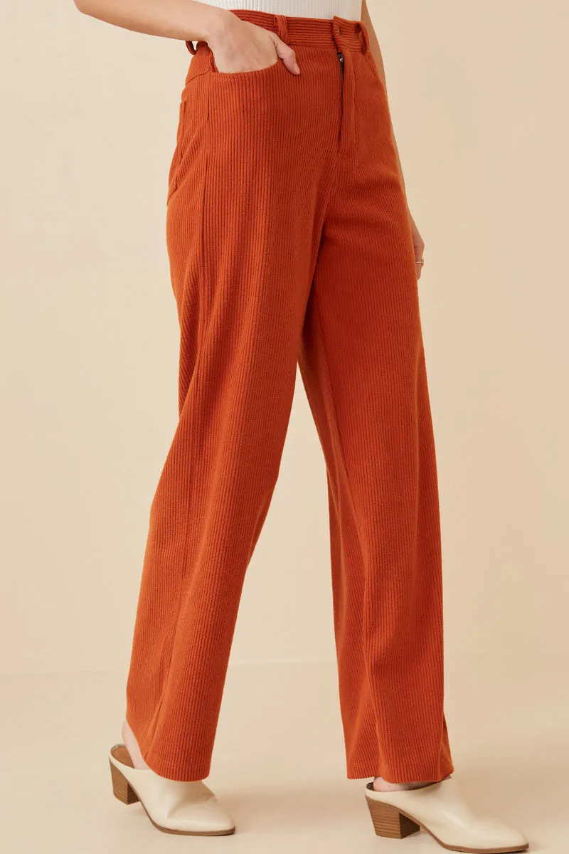 Womens Corduroy Straight Leg Pants