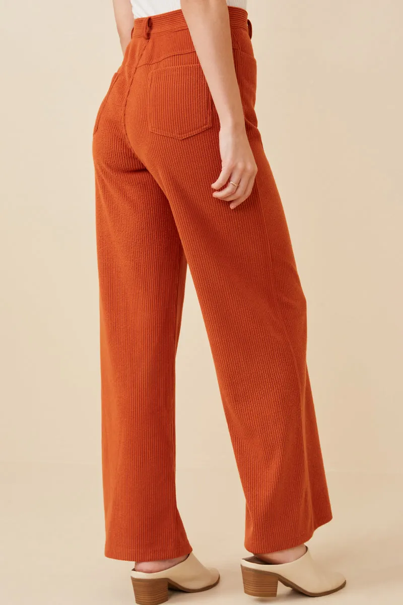 Womens Corduroy Straight Leg Pants