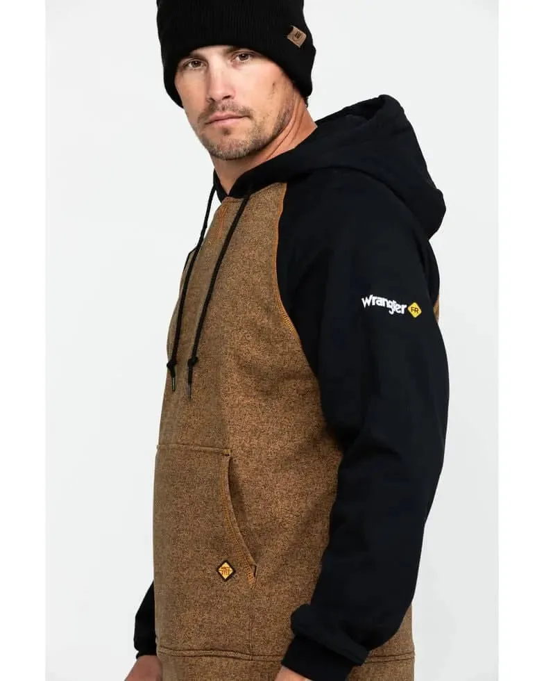 WRANGLER - FR Flame Resistant Hooded Sweatshirt, Black and Brown