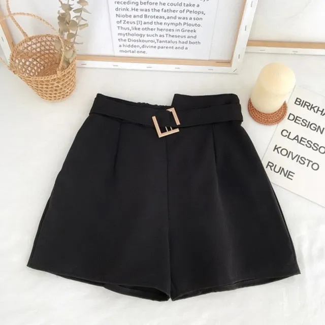 Yeknu Women Summer High Waist Shorts Ladies Beading Ruffle Casual Shorts Pantalones Cortos De Mujer