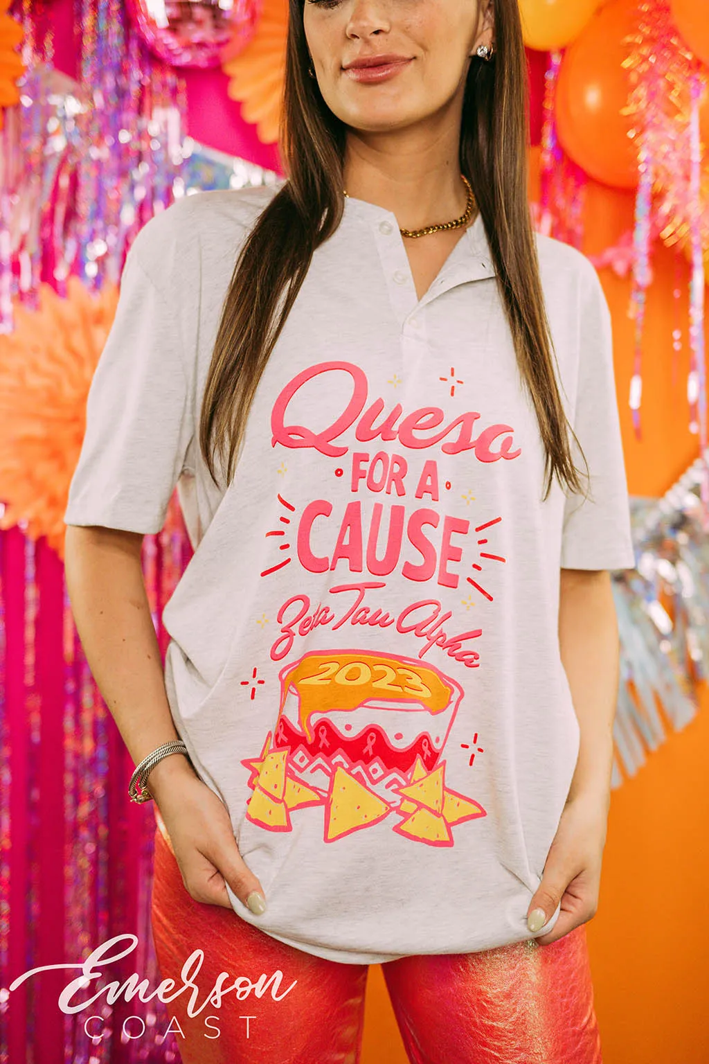 Zeta Tau Alpha Philanthropy Queso For A Cause Henley